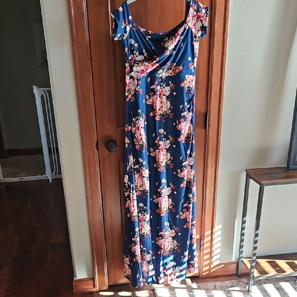 Floral Navy Maxi Dress